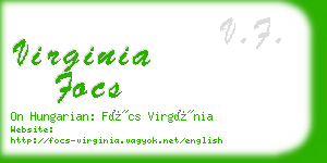 virginia focs business card